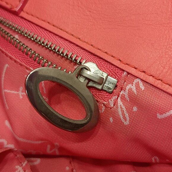 EMILIO PUCCI - Pink Light Pink White Coated Canvas Leather Tote Bag - Picture 11 of 14